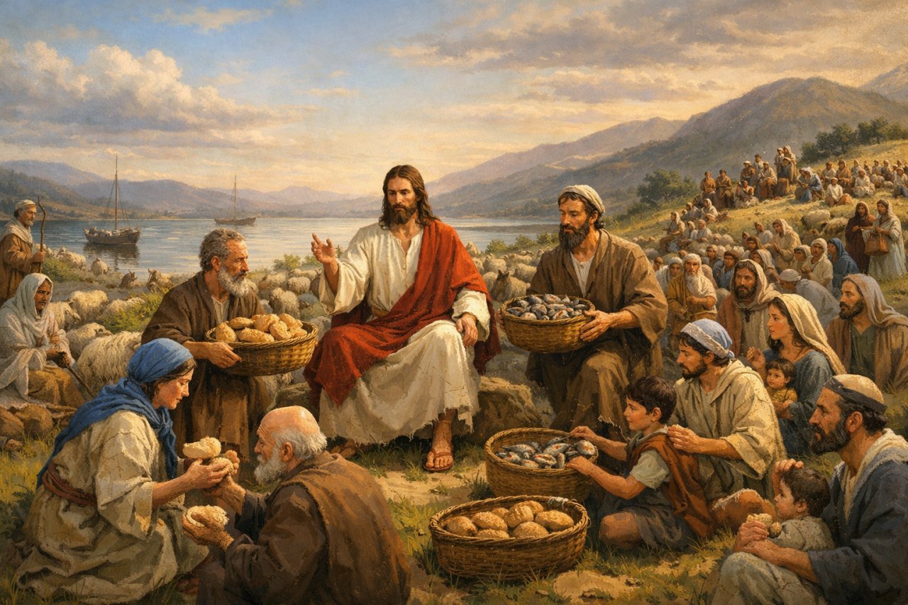 Cudowne rozmnozenie chleba (Mt 14,13-21)