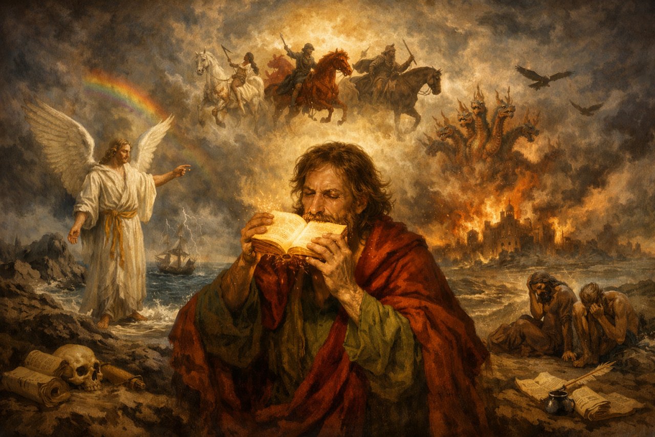 Co symbolizuje zjedzenie ksi�gi przez aposto�a? (Ap 10,8-11)