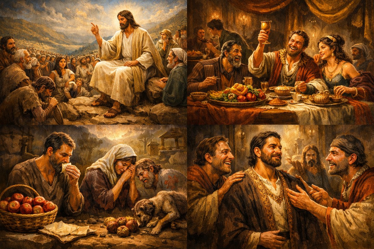 B�ogos�awieni ubodzy, biada bogaczom (�k 6, 17. 20-26)