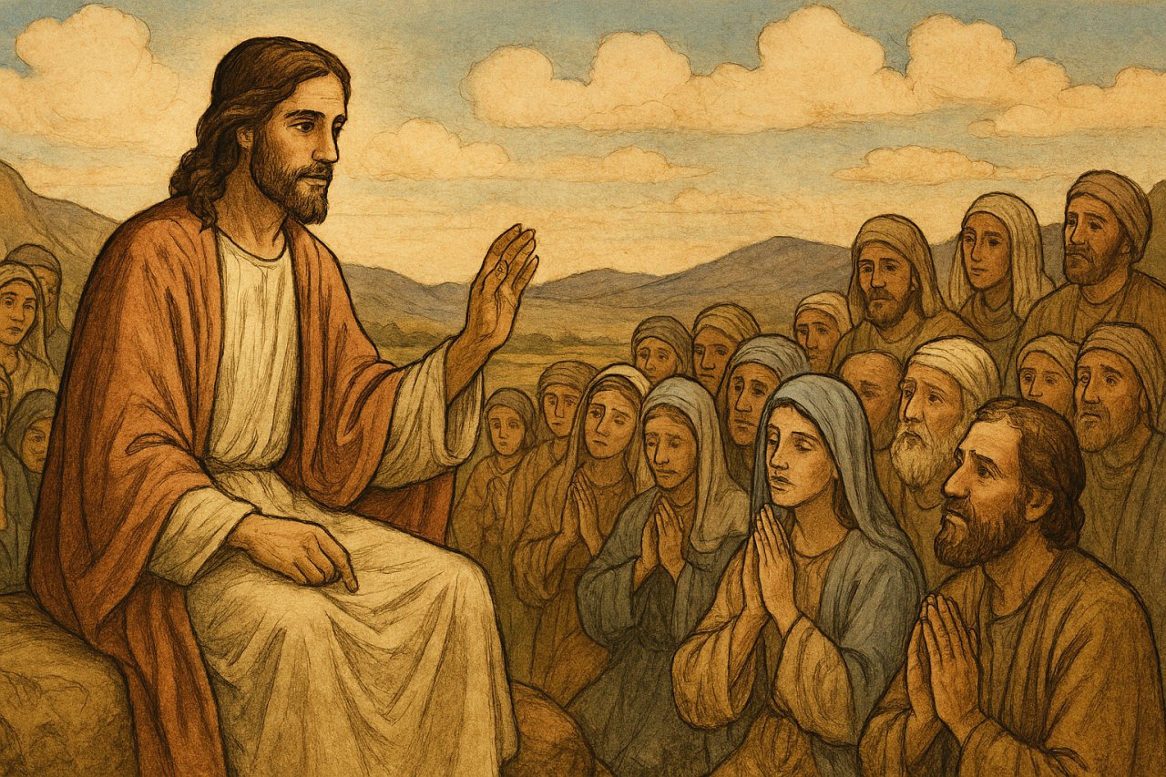 Jezus uczy, jak si� modli� (Mt 6, 7-15)