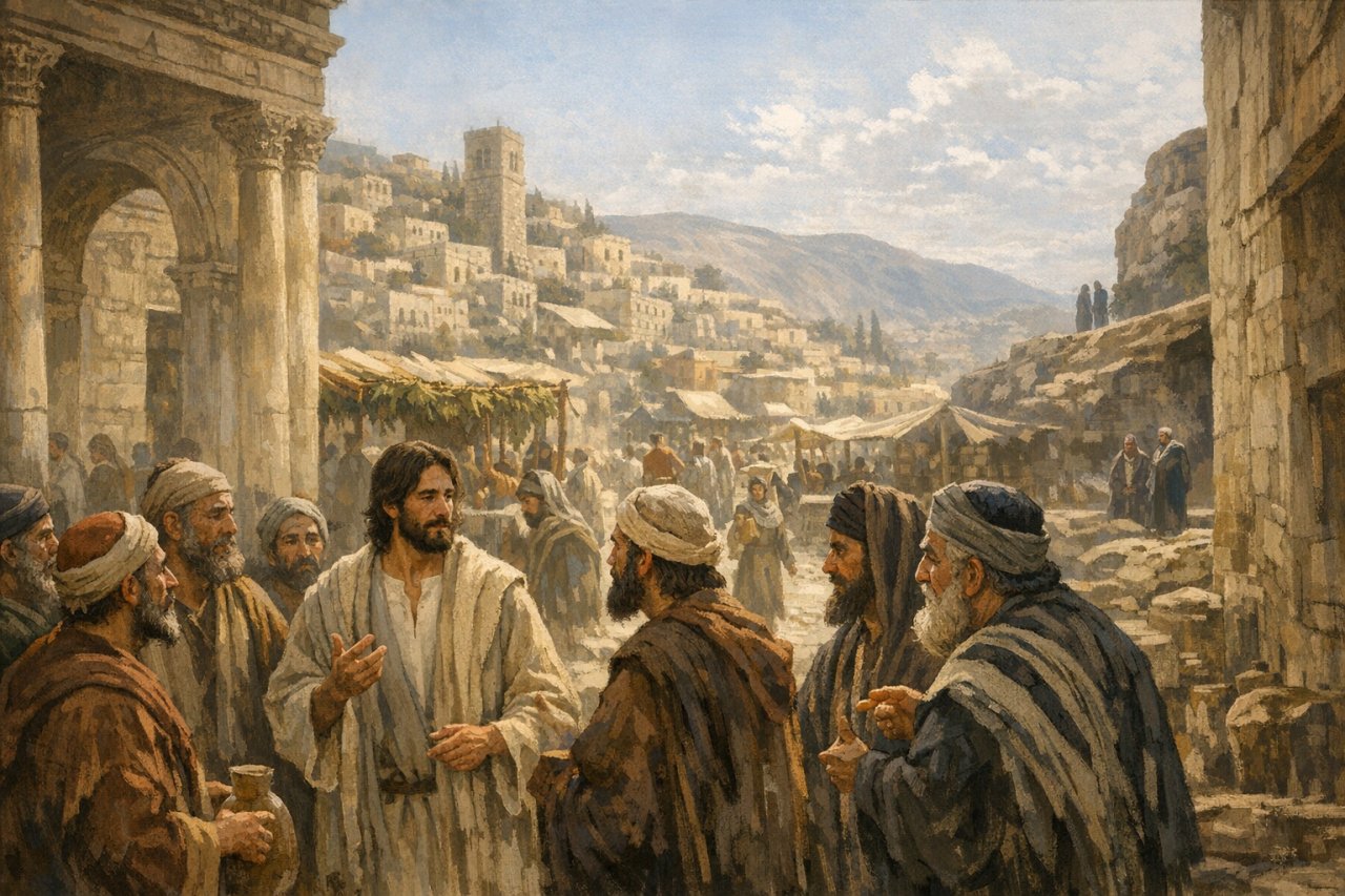 Przeciwnicy zamierzaj� pojma� Jezusa, lecz godzina Jego jeszcze nie nadesz�a (J 7, 1-2. 10. 25-30)