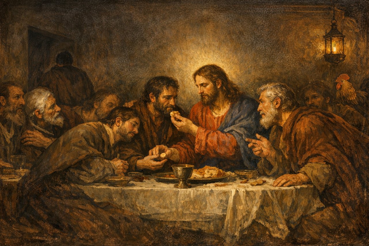 Zapowied� zdrady Judasza i zaparcia si� Piotra (J 13, 21-33. 36-38)