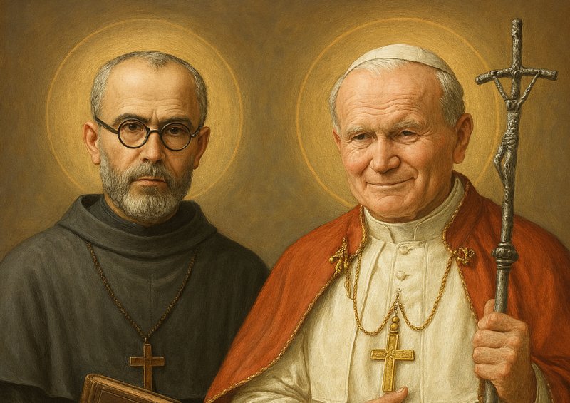 Ojciec Kolbe i Jan Pawe� II w historii XX wieku