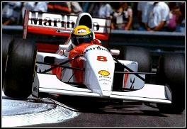 Ayrton Senna w czasie wycigu