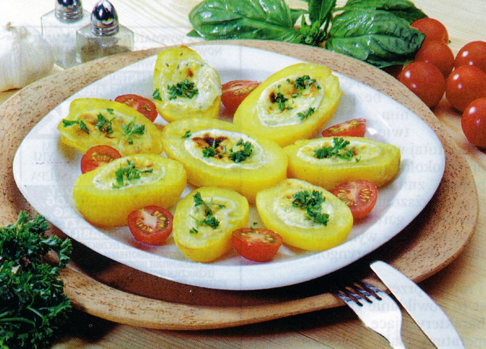 Ziemniaki zapiekane z serem czasnkowym